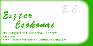 eszter csokonai business card